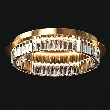 Rectangular Crystal LED Chandelier 3D model image 1 