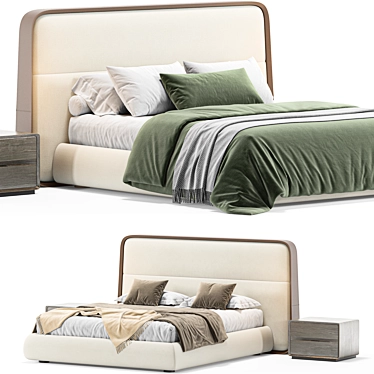 Giorgetti Mesh Bed Frame Set 3D model image 1 