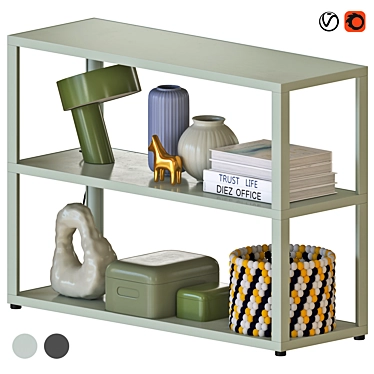 Minimalist Design Bookshelf 3D Model 3D model image 1 