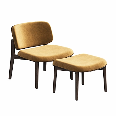 Elegant Poliform Curve Armchair 3D model image 1 