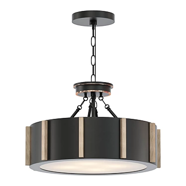 Industrial Drum Chandelier 3D model image 1 