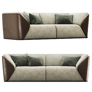 Stylish Slice Sofa: Contemporary Comfort 3D model image 1 