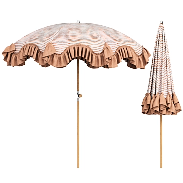 Graphic Fashion Beach Umbrella 3D model image 1 