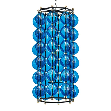 Aqua Blue Opera Chandelier 3D model image 1 