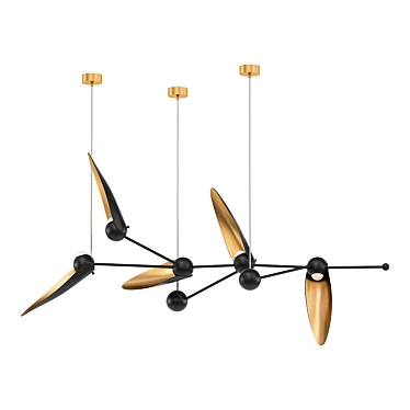 Modern 7-Light LAVRA Chandelier 3D model image 1 