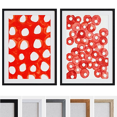 Minimalist Abstract Picture Frame Set 3D model image 1 