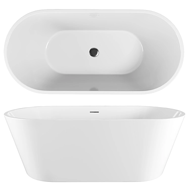 Abber AB9203-1.6 Acrylic Bathtub 160x80 3D model image 1 