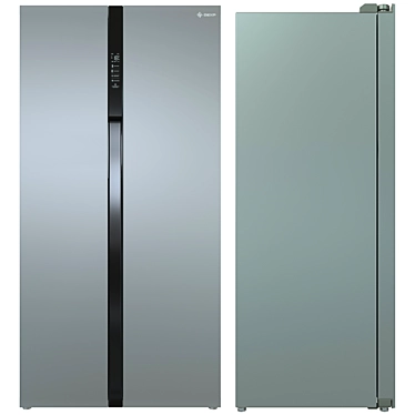 DEXP SBS510M Fridge: Metal-Plastik Texture 3D model image 1 