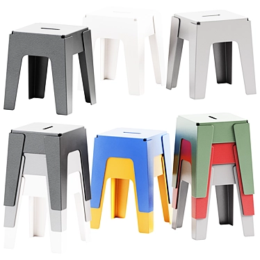 Dainty Butter Stool, 40x38x44 cm 3D model image 1 