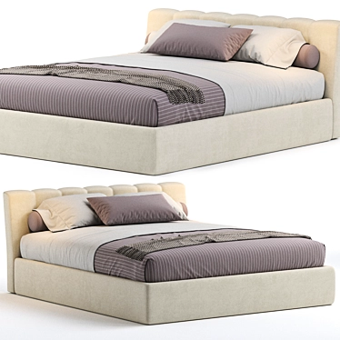 Modern NORMA Bed Design 3D model image 1 