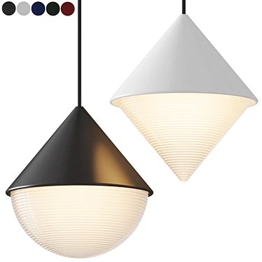 Duo Hemisphere Pendant Light 3D model image 1 