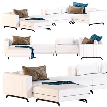 Berlin Modular Sectional: Stylish Comfort 3D model image 1 