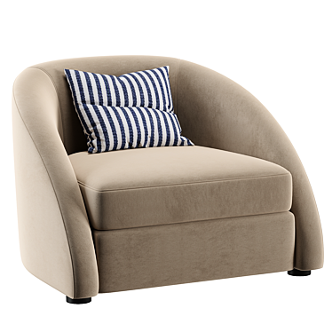 Elegant Modern Cruz Armchair Design 3D model image 1 