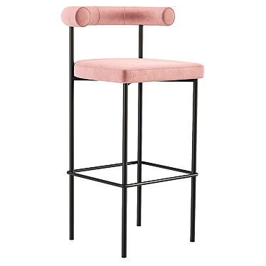  Kashmir Velvet Stool Set 3D model image 1 