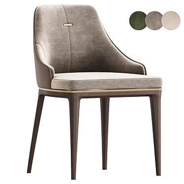 Stylish Alaton Armchair by ASTER 3D model image 1 