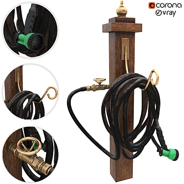 Watering Hose Spray Set 3D model image 1 