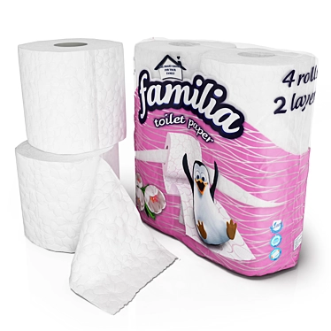  2x2 Toilet Paper Rolls Pack 3D model image 1 