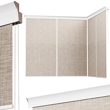 Roller Shades. Modern Corner Design 3D model image 1 