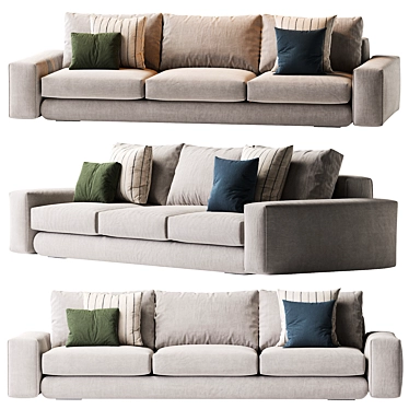 Sleek Hudson Sofa 2013 Edition 3D model image 1 