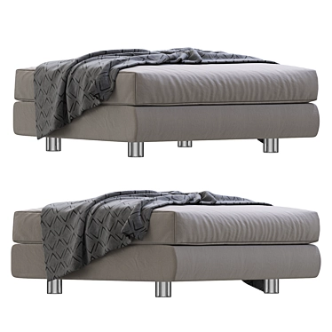 Modern Low Lend Pouf Design 3D model image 1 