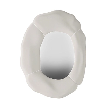 Handcrafted Ceramic Framed Mirror 3D model image 1 