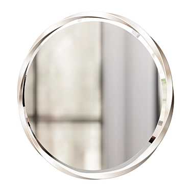 Orion Round Silver Wall Mirror 3D model image 1 