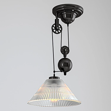 Industrial Loft Ceiling Light Fixture 3D model image 1 