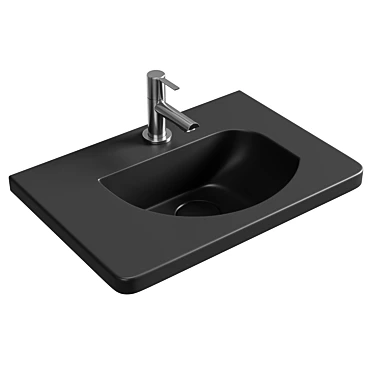 Modern Anthracite Creavit Basin 3D model image 1 