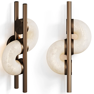 Elegant Dolly Wall Lamp 3D model image 1 