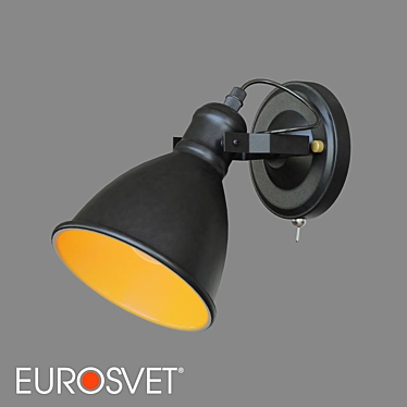 Denley Wall Light Black Gold 3D model image 1 