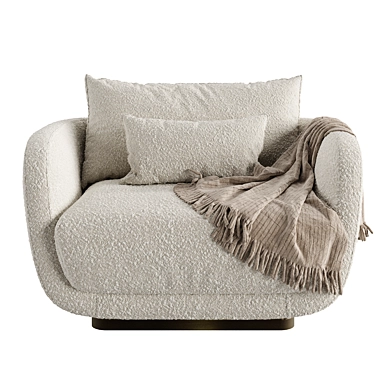 Sleek Modern Lounge Chair 3D model image 1 
