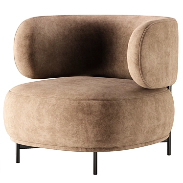 Modern AKIKO Lounge Armchair Design 3D model image 1 