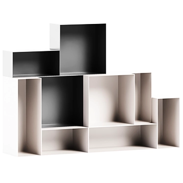 Eco-friendly Modular Bookcase Furniture 3D model image 1 