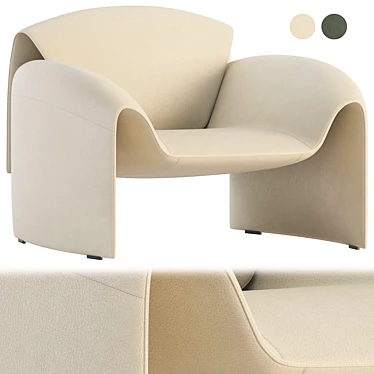 Elegant Le Club Armchair Design 3D model image 1 