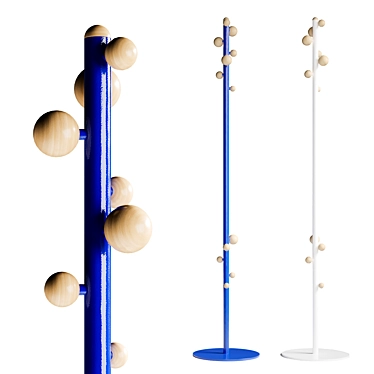 Bubble: Whimsical Coat Rack 3D model image 1 