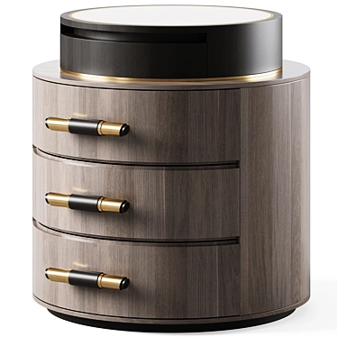 Elegant Tulsa Bedside Table 3D model image 1 