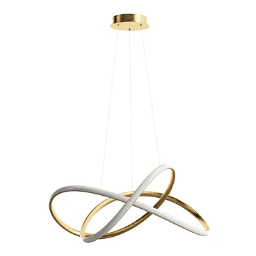 Golden Loop LED Pendant Light 3D model image 1 