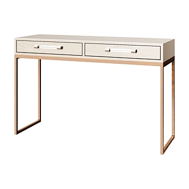 Cora Ivory Brass Console Table 3D model image 1 