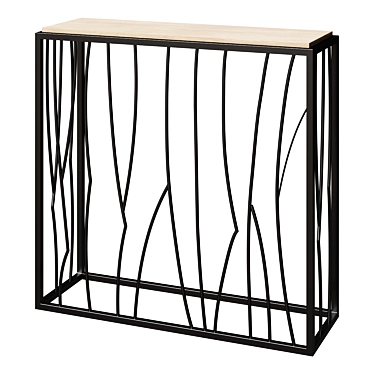 Uttermost Reed Iron Console Table 3D model image 1 