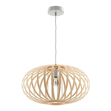 Bamboo Boho Pendant Lamp Light 3D model image 1 