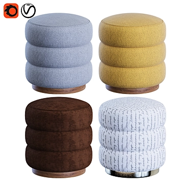 Modern Ottoman Furniture 3D Model 3D model image 1 