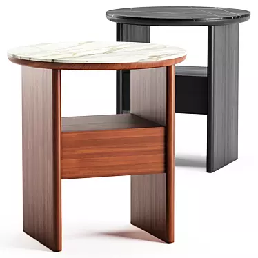  Contemporary TAU Bedside Table 3D model image 1 