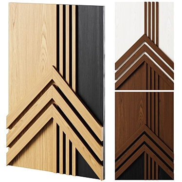 SZEWRON Wood Walls Art Piece 3D model image 1 