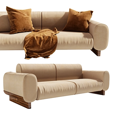 Vivien Leigh-inspired Modern Sofa 3D model image 1 