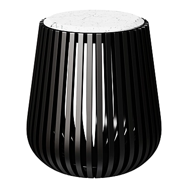 Coffee table Lisbon Brown and White Side Table with Marble Top coffee table