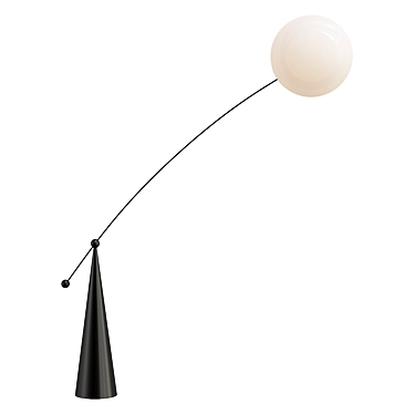 Elegant Opal LED Floor Lamp 3D model image 1 