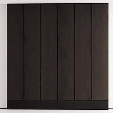 Customizable Dual Material Wardrobe 3D model image 1 