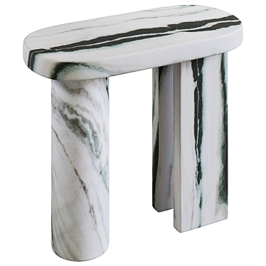 Sleek Marble Side Table Design 3D model image 1 