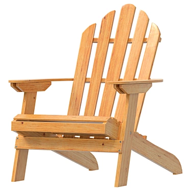 Théodore Adirondack Style Garden Chair 3D model image 1 