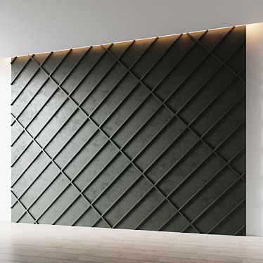 Decorative Relief Wall Panel 3D model image 1 